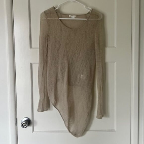 Helmut Lang Wool Blend Knit Sweater Distressed Worn in Size P - Picture 1 of 4